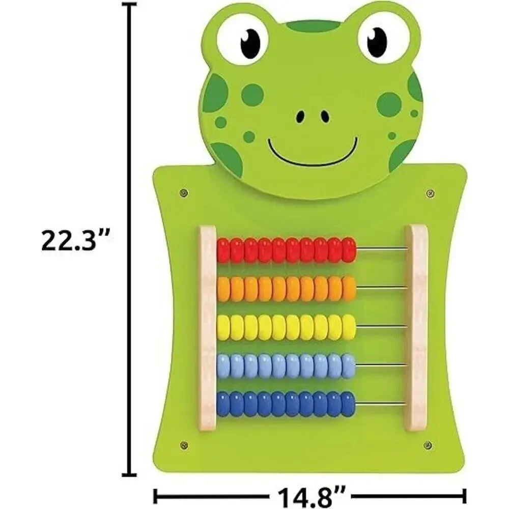 NEW Viga Frog Activity Wall Panel Montessori Sensory Wall Toy Abacus